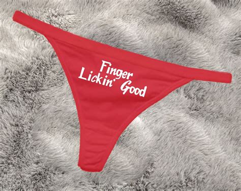 Finger Lickin Good Red Thong Naughty Panties Sexy Underwear Lingerie Kentucky Fried Chicken Kfc