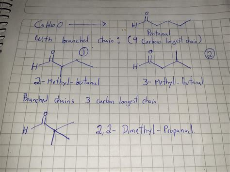 Draw The Three Structures Of The Aldehydes With Molecular Formula