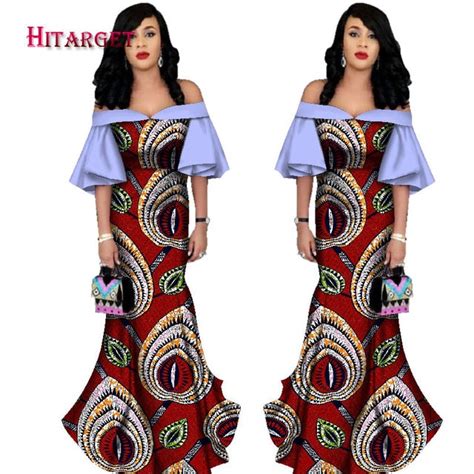Hitarget 2019 Autumn African Dresses For Women Dashiki Ankara Traditional Clothing Batik Wax Off