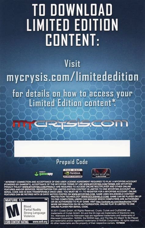 Crysis 2 Limited Edition 2011 Box Cover Art Mobygames