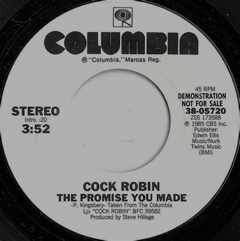 Cock Robin The Promise You Made 1985 Vinyl Discogs