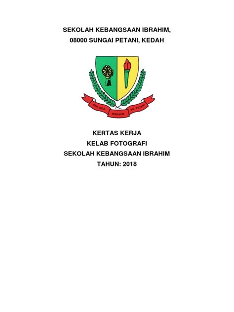 Kertas kerja penubuhan kelab lestari alam ipg kampus perlis. Kertas Kerja Penubuhan Kelab Fotografi