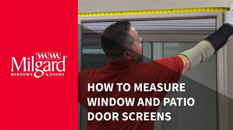 Properly measuring your windows is vital if your curtains are going to look good. How to Measure Window and Patio Door Screens - YouTube