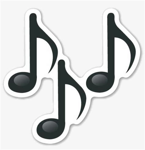 Music Sticker Emoji Nota Musical Png Transparent PNG 1024x1014