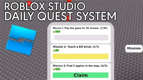 Roblox Studio Daily Quest System Youtube