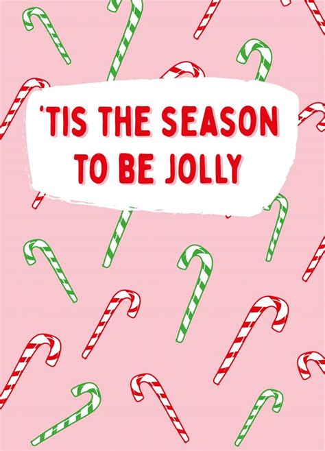 Tis The Season To Be Jolly Merry Christmas Card Scribbler