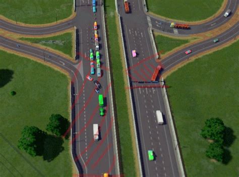 Make Highway Intersections Large To Allow Merging Lanes Citiesskylines