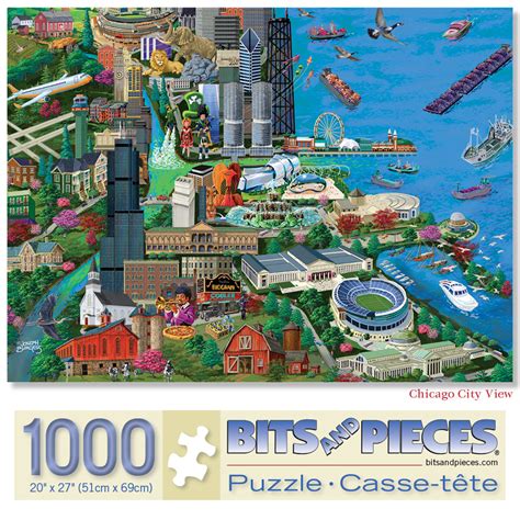 Chicago 1000 Piece Jigsaw Puzzle Bits And Pieces