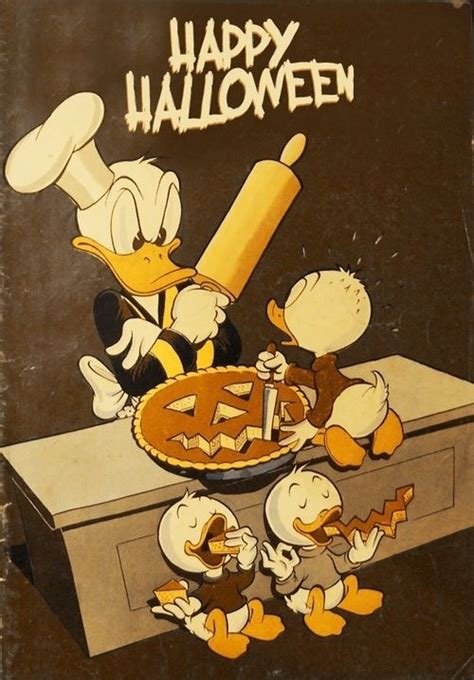 Happy Halloween With Donald Duck Retro Halloween Vintage Halloween