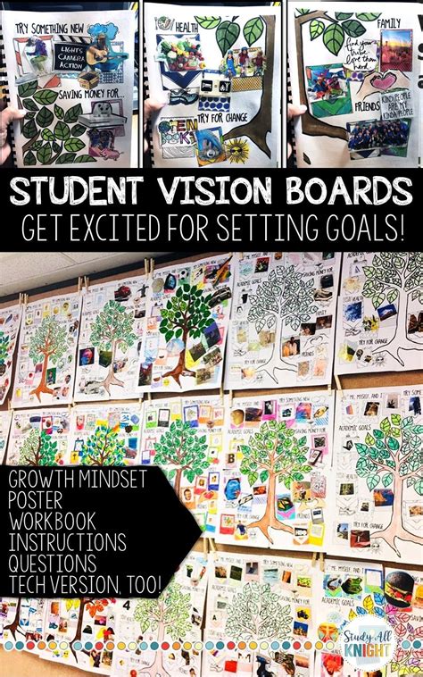 This Vision Board Student Workbook Starts The Year With A Great Goal