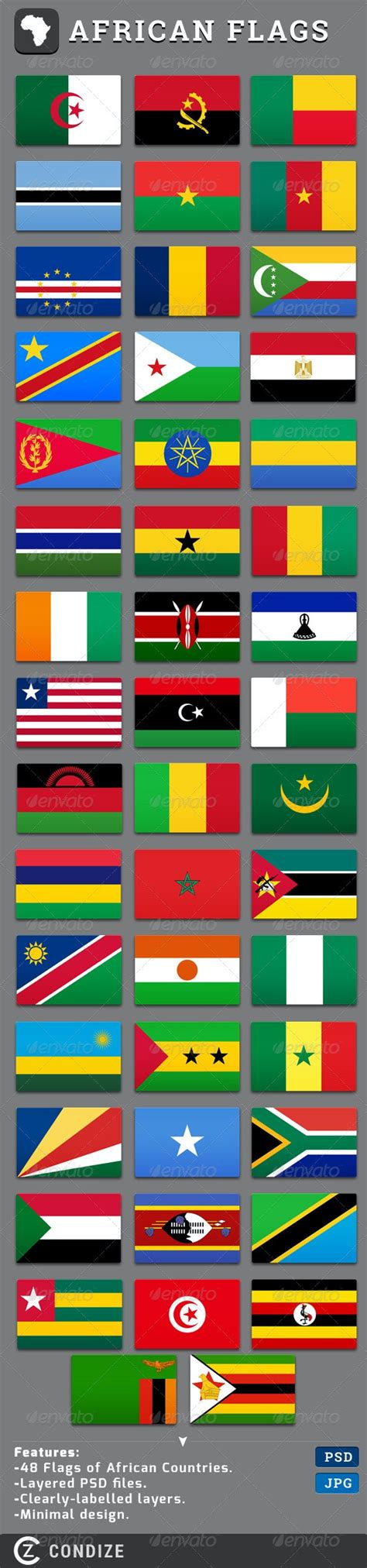 African Flags Set by Condize | GraphicRiver