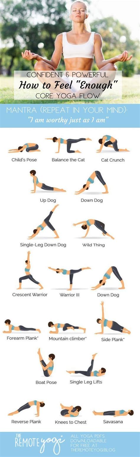 Yoga For Strong Abs And Arms Free Printable Pdf Yoga For Beginners