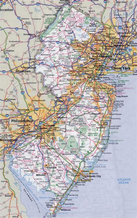 Map Of New Jersey State World Map