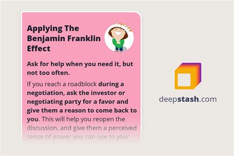 Applying The Benjamin Franklin Effect Deepstash