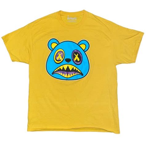 Born A Wild Soul Baws Shirts Baws Yellow Crazy Bear Graphic Tshirt