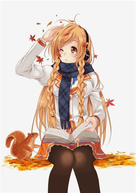 Fall Themed Anime Girl