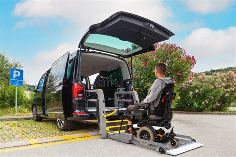 Accessible Vehicle For Disabled Stock Image Image Of Handicap Lift
