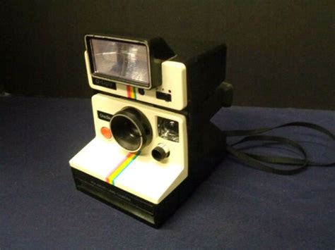 Polaroid One Step Land Camera With Polaroid 2351 Q Light Flash Ebay