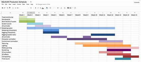 Film Production Schedule Template Free