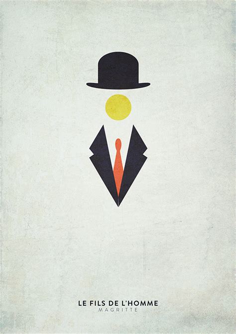 Minimalist Version of famous paintings on Behance