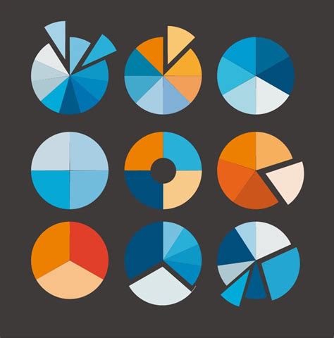 Free Vector Pie Chart With Five Parts Template