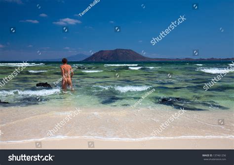 Male Naturist On Fuerteventura Corralejo Beaches Stock Photo Shutterstock