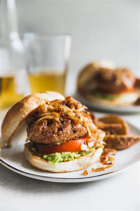 Juicy Turkey Burger Recipe With Caramelized Onions A Sassy Spoon