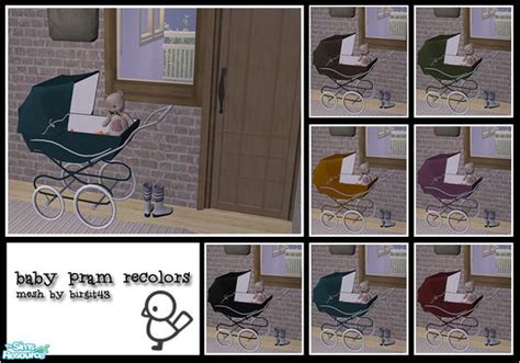 The Sims Resource Baby Pram Recolor Set