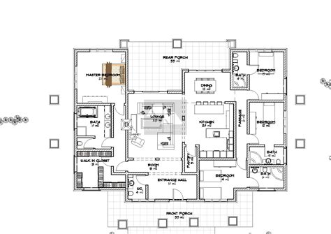 4 Bedroom Bungalow House Plan In Kenya Bungalow Floor Plans Bungalow