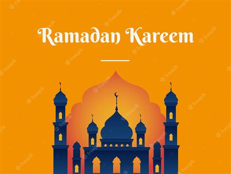 Premium Vector Ramadan Kareem Poster With Ornate Crescent Moon