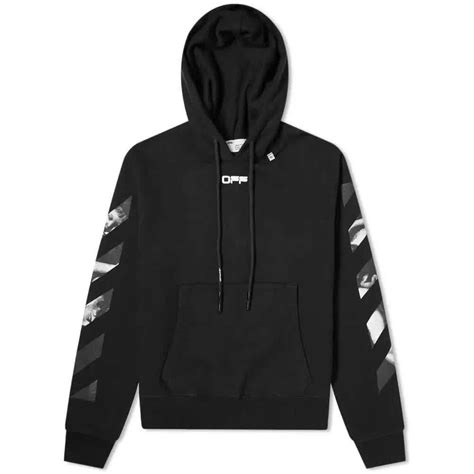 Off White Co Virgil Abloh Off White Caravaggio Arrows Print Hoodie In