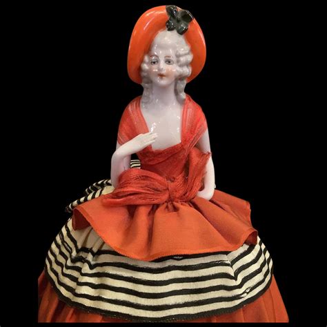 Art Deco Lady Half Doll Candy Box Cats Cradle Ruby Lane