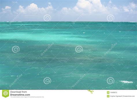 Turquoise Ocean And Blue Sky Stock Image Image Of Panorama Perfect