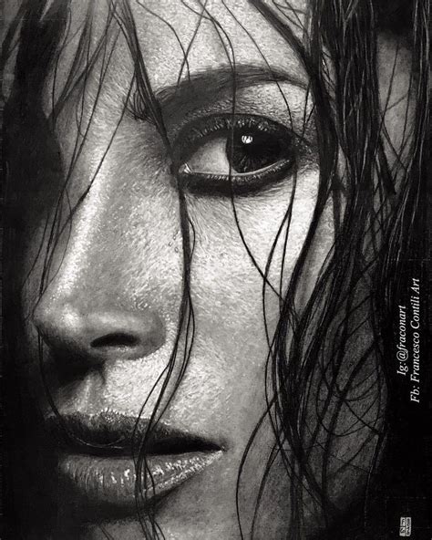 Realistic Graphite And Charcoal Portrait Drawings Portrait Sketches