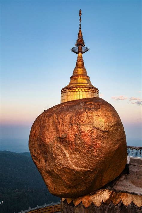 Kyaiktiyo Pagoda Also Known As Golden Rocki In Burma Myanmar Stock