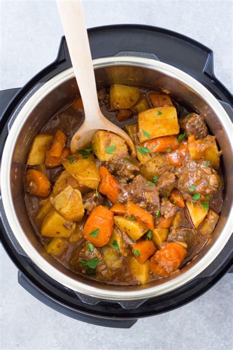 The alcohol makes your taste buds perceive the flavors better. Instant Pot Beef Stew - Easy Pressure Cooker Recipe