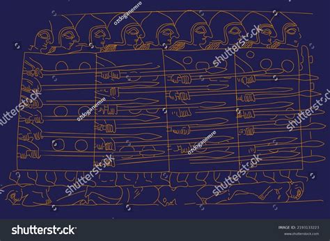 Babylonian Armored Infantry Crushes Enemy Pattern Stock Vector Royalty