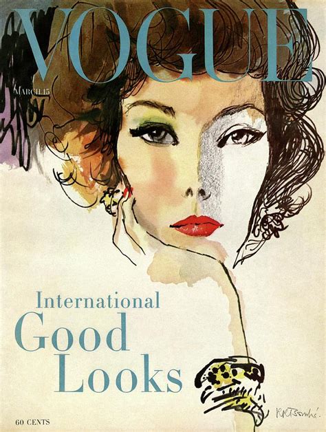 A Vogue Cover Illustration Of Nina De Voe By Rene R Bouche