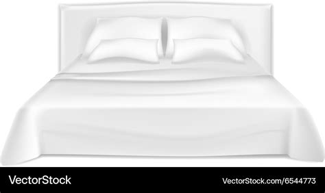 White Bed Royalty Free Vector Image Vectorstock