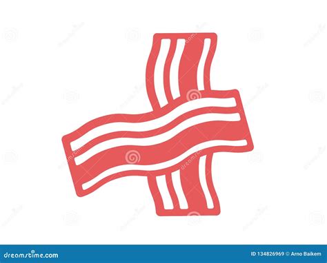 Vector Logo Bacon On A White Background Stock Illustration
