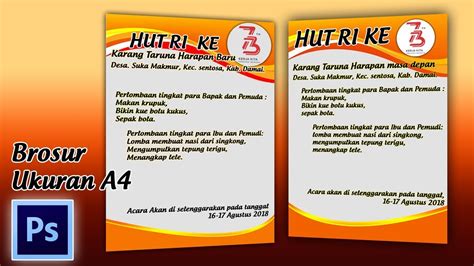 Contoh proposal diatas bisa digunakan sebagai referensi panitia yang ingin membuat proposal 17 agustusan khususnya untuk pemintaan dana. Kumpulan Contoh Desain Brosur Lomba 17 Agustus Hari ...