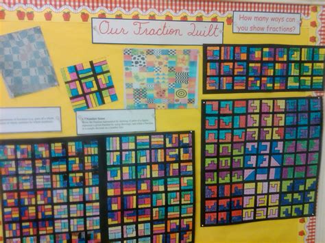 Nice Display Idea Make A Fraction Quilt From Squares Investigating
