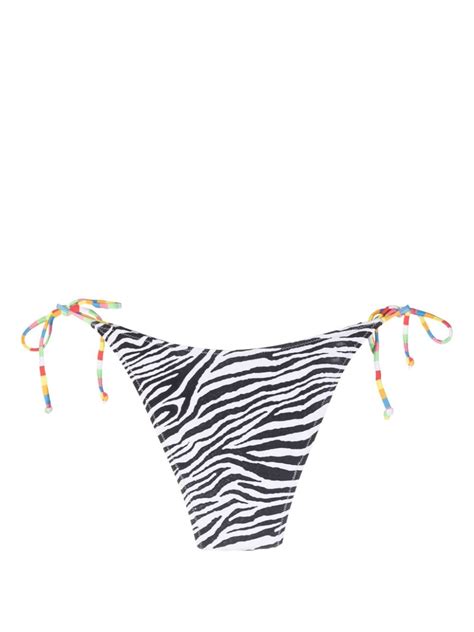 it s now cool zebra print tied up bikini bottoms farfetch