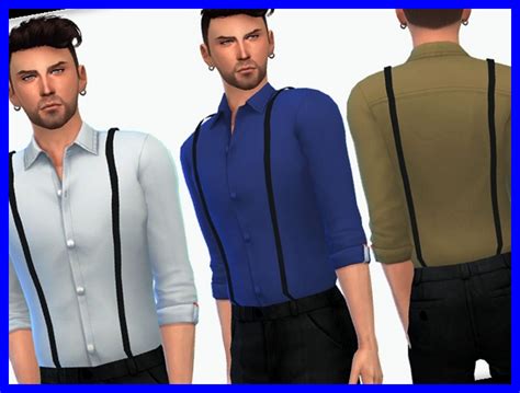 Oranostrs Suspender Shirt 38 Sims 4 Cc Male Toddler Shoes 2020