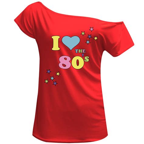 Women I Love The 80 S T Shirt Retro Pop Star Ladies Hen Fancy Party Top Outfit Ebay