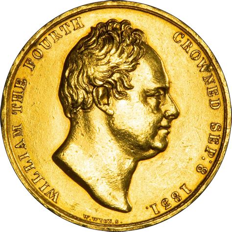 1831 Gold Medallion William Iv Coronation Chards