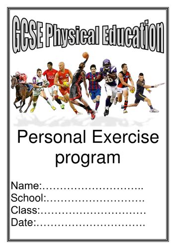 Gcse Pe Personal Exercise Program Teaching Resources