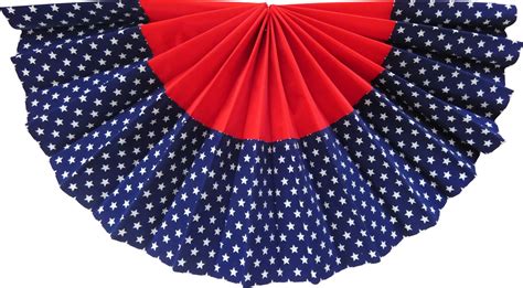 Usa Flag Pleated Fan Bunting 36 X 18 Patriotic Etsy