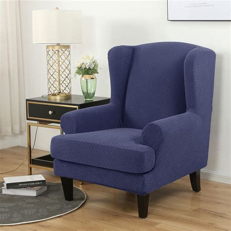 Also set sale alerts and shop exclusive offers only on shopstyle. Stretch Knitted 2-Piece Wing Chair Cover Wingback Armchair ...