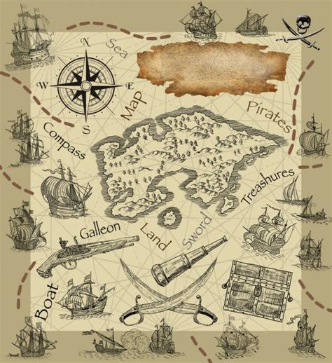 Pirate Map — Stock Photo © Pavila1 48042823